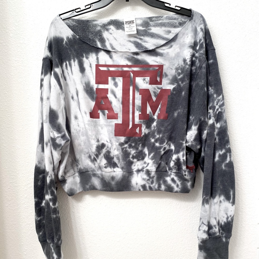 PINK | Texas A&M Cropped Sweatshirt